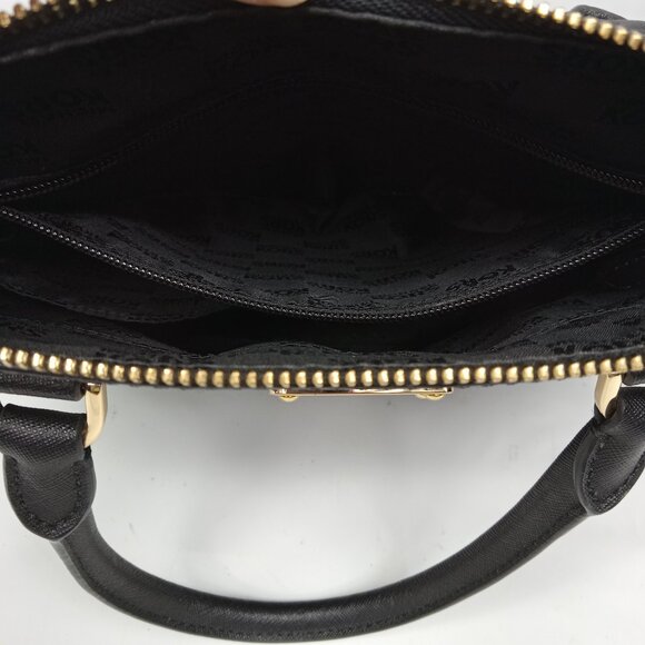 Michael Kors Cindy Medium Dome Satchel Black NO SHOULDER STRAP - Picture 8 of 10